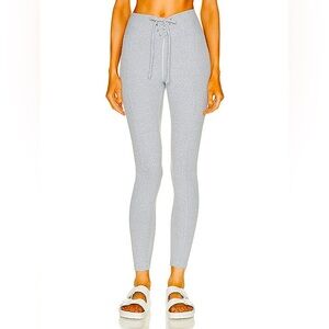 Year of Ours Ribbed Football Legging in Heathered Gray